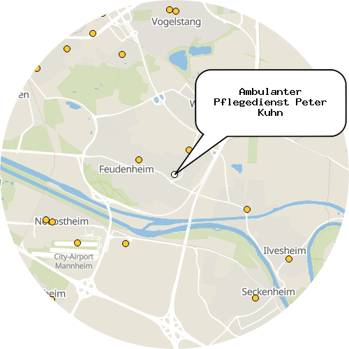 Kartenausschnitt für die Firma Ambulanter Pflegedienst Peter Kuhn