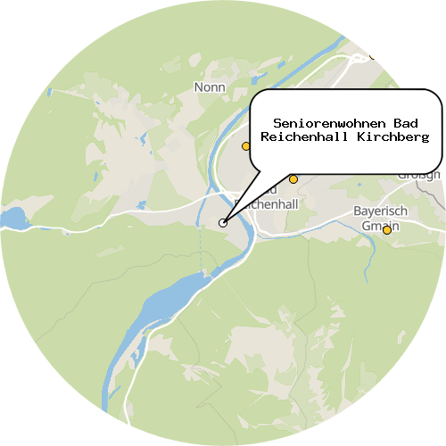 Kartenausschnitt für die Firma Seniorenwohnen Bad Reichenhall Kirchberg