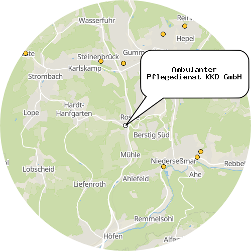 Kartenausschnitt für die Firma Ambulanter Pflegedienst KKD GmbH