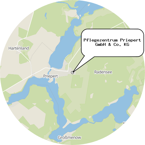 Kartenausschnitt für die Firma Pflegezentrum Priepert GmbH & Co. KG