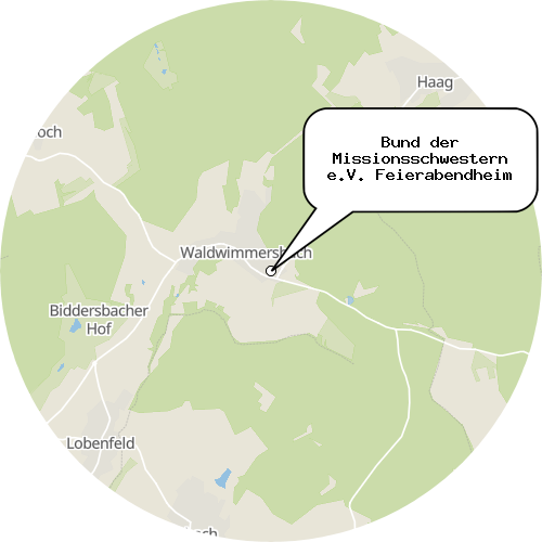 Kartenausschnitt für die Firma Bund der Missionsschwestern e.V. Feierabendheim
