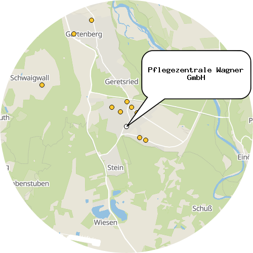 Kartenausschnitt für die Firma Pflegezentrale Wagner GmbH
