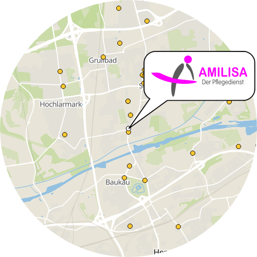 Kartenausschnitt für die Firma Amilisa Recklinghausen