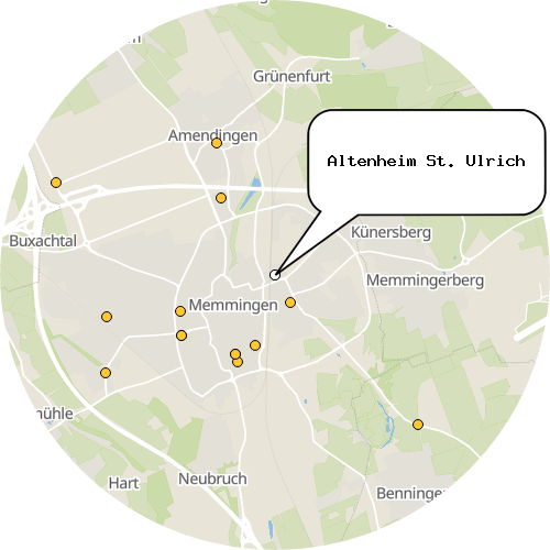 Kartenausschnitt für die Firma Altenheim St. Ulrich