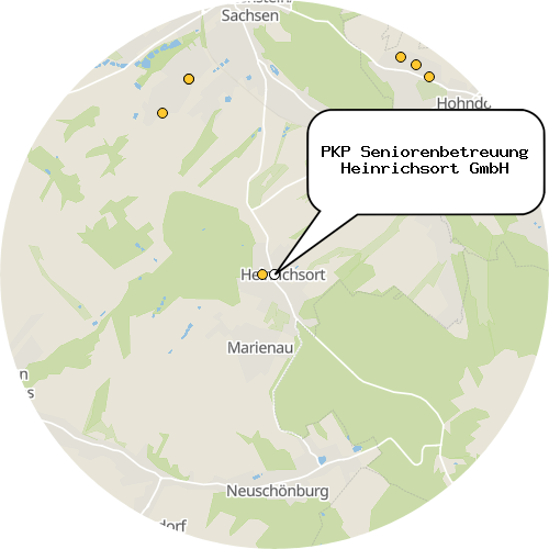 Kartenausschnitt für die Firma PKP Seniorenbetreuung Heinrichsort GmbH
