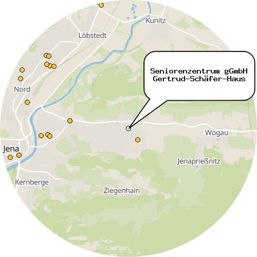 Kartenausschnitt für die Firma Seniorenzentrum gGmbH Gertrud-Schäfer-Haus