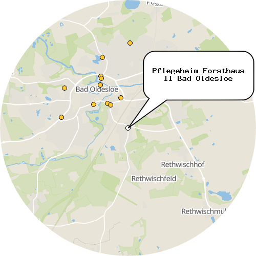 Kartenausschnitt für die Firma Pflegeheim Forsthaus II Bad Oldesloe