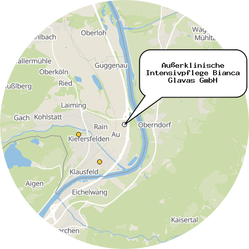 Kartenausschnitt für die Firma Außerklinische Intensivpflege Bianca Glavas GmbH
