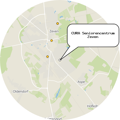 Kartenausschnitt für die Firma CURA Seniorencentrum Zeven