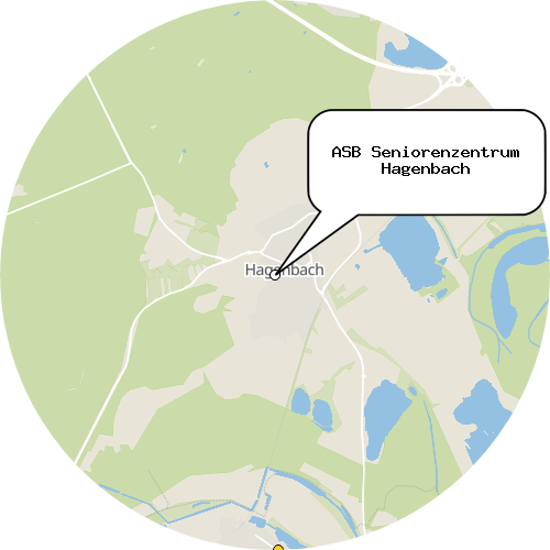 Kartenausschnitt für die Firma ASB Seniorenzentrum Hagenbach