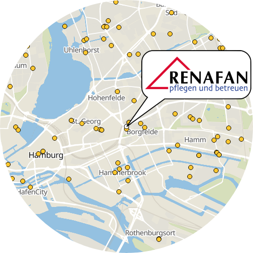 Kartenausschnitt für die Firma RENAFAN Intensiv Hamburg