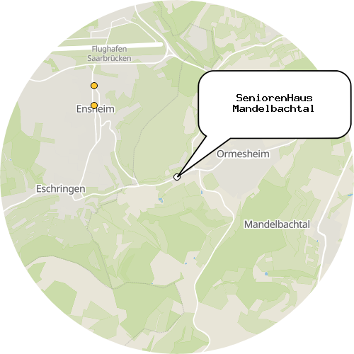 Kartenausschnitt für die Firma SeniorenHaus Mandelbachtal