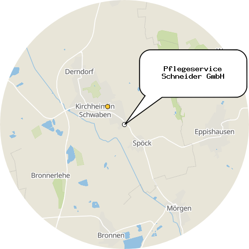 Kartenausschnitt für die Firma Pflegeservice Schneider GmbH