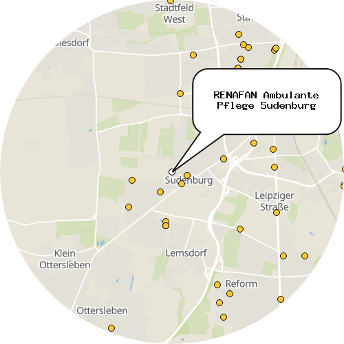 Kartenausschnitt für die Firma RENAFAN Ambulante Pflege Sudenburg