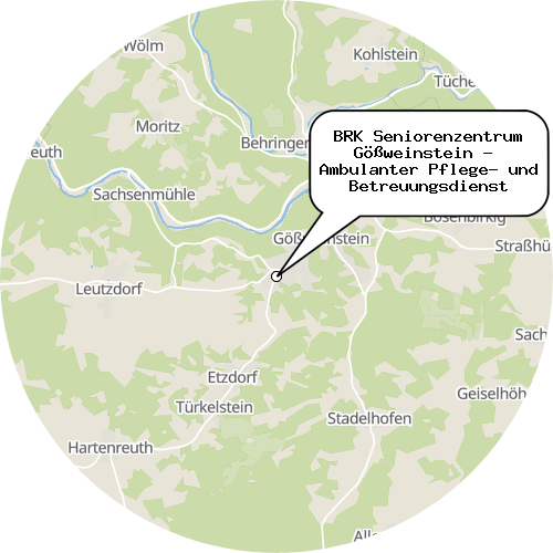 Kartenausschnitt für die Firma BRK Seniorenzentrum Gößweinstein -  Ambulanter Pflege- und Betreuungsdienst