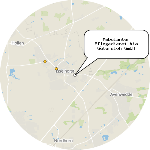 Kartenausschnitt für die Firma Ambulanter Pflegedienst Via Gütersloh GmbH