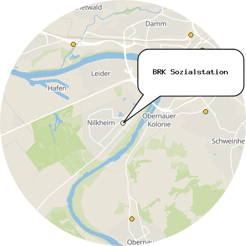 Kartenausschnitt für die Firma BRK Sozialstation