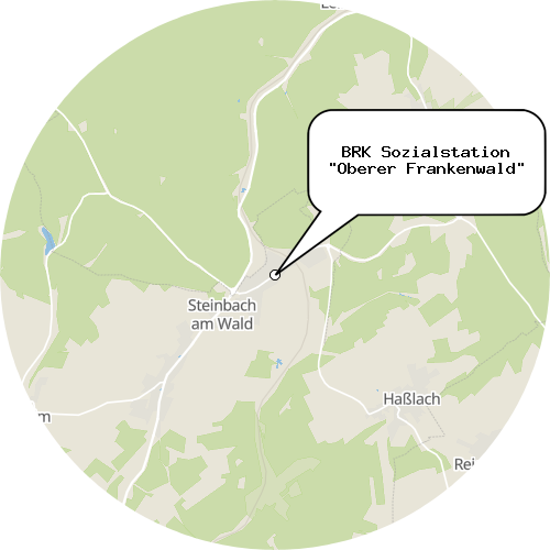 Kartenausschnitt für die Firma BRK Sozialstation "Oberer Frankenwald"