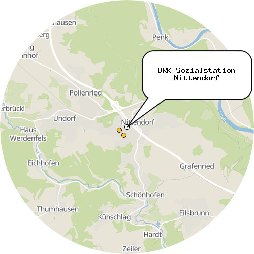 Kartenausschnitt für die Firma BRK Sozialstation Nittendorf