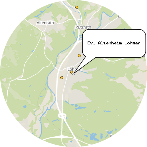 Kartenausschnitt für die Firma Ev. Altenheim Lohmar