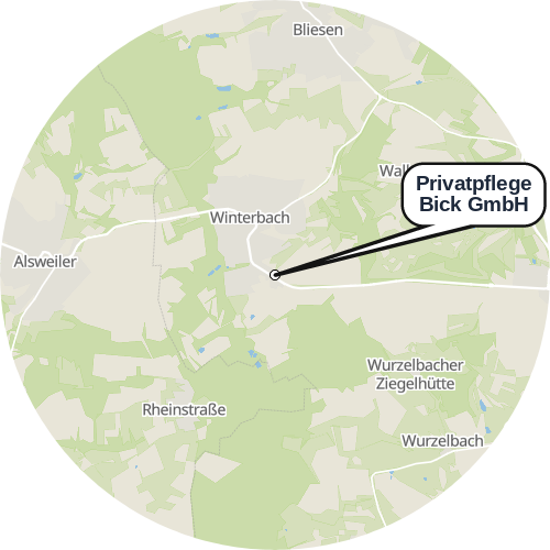 Kartenausschnitt für die Firma Privatpflege Bick GmbH