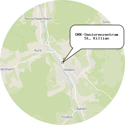 Kartenausschnitt für die Firma DRK-Seniorenzentrum St. Killian