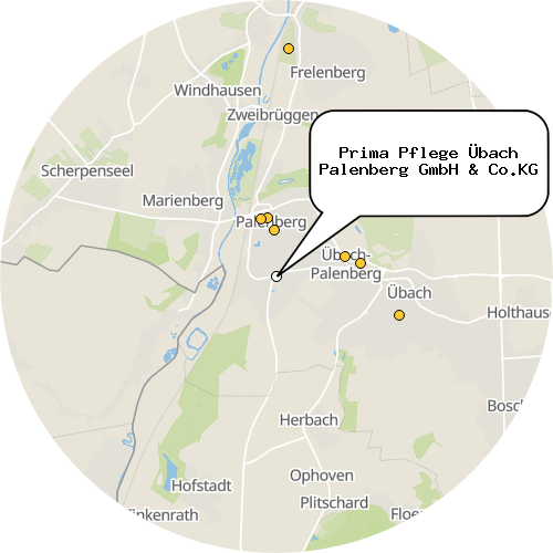 Kartenausschnitt für die Firma Prima Pflege Übach Palenberg GmbH & Co.KG