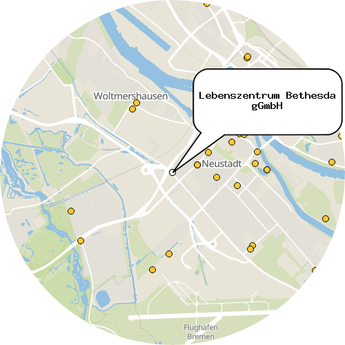 Kartenausschnitt für die Firma Lebenszentrum Bethesda gGmbH