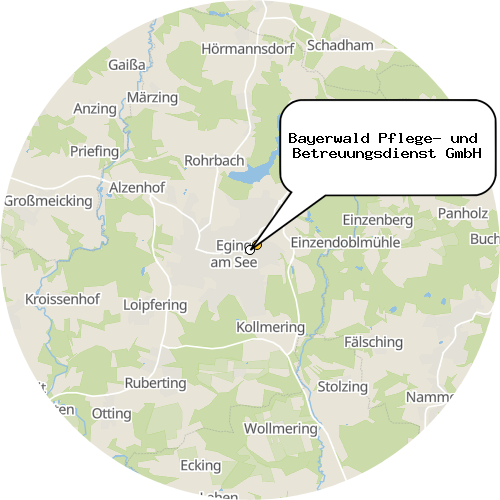 Kartenausschnitt für die Firma Bayerwald Pflege- und  Betreuungsdienst GmbH