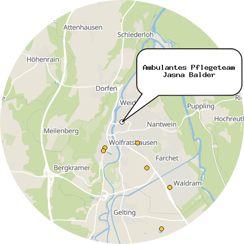 Kartenausschnitt für die Firma Ambulantes Pflegeteam Jasna Balder