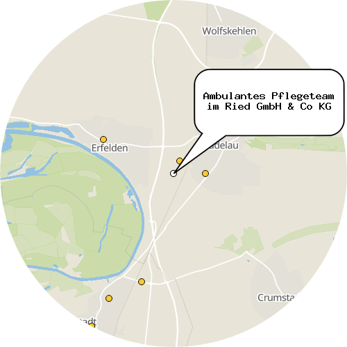 Kartenausschnitt für die Firma Ambulantes Pflegeteam im Ried GmbH & Co KG
