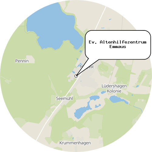 Kartenausschnitt für die Firma Ev. Altenhilfezentrum Emmaus