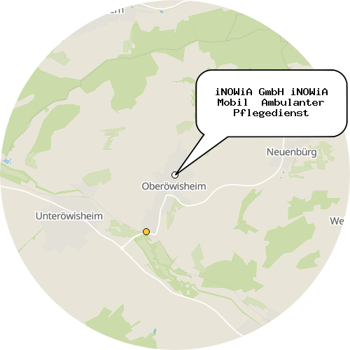 Kartenausschnitt für die Firma iNOWiA GmbH iNOWiA Mobil  Ambulanter Pflegedienst