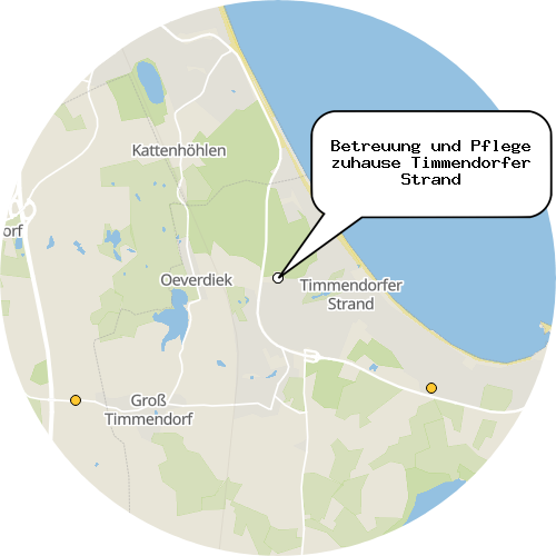 Kartenausschnitt für die Firma Betreuung und Pflege zuhause Timmendorfer Strand