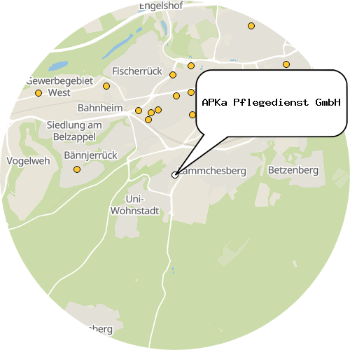 Kartenausschnitt für die Firma APKa Pflegedienst GmbH