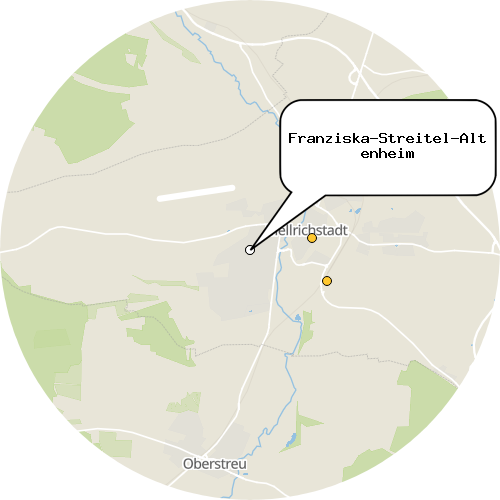 Kartenausschnitt für die Firma Franziska-Streitel-Altenheim