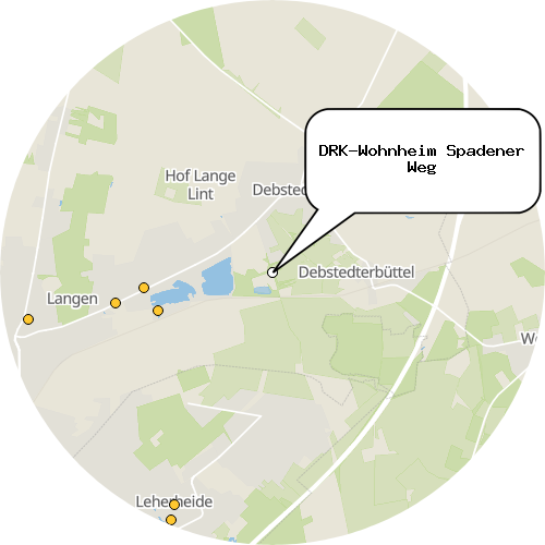 Kartenausschnitt für die Firma DRK-Wohnheim Spadener Weg