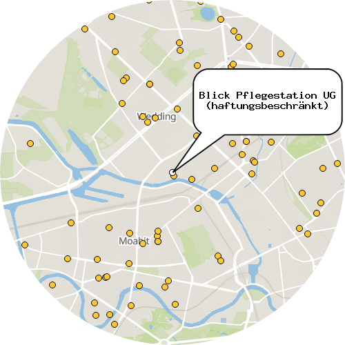 Kartenausschnitt für die Firma Blick Pflegestation UG (haftungsbeschränkt)