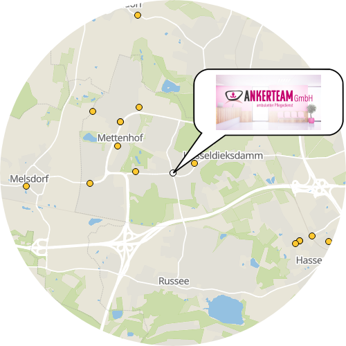 Kartenausschnitt für die Firma AnkerTeam GmbH