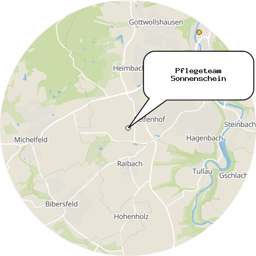Kartenausschnitt für die Firma Pflegeteam Sonnenschein