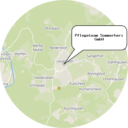 Kartenausschnitt für die Firma Pflegeteam Sommerherz GmbH