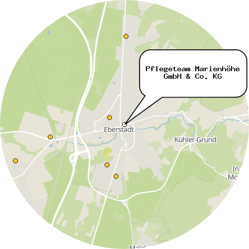 Kartenausschnitt für die Firma Pflegeteam Marienhöhe GmbH & Co. KG