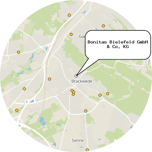Kartenausschnitt für die Firma Bonitas Bielefeld GmbH & Co. KG