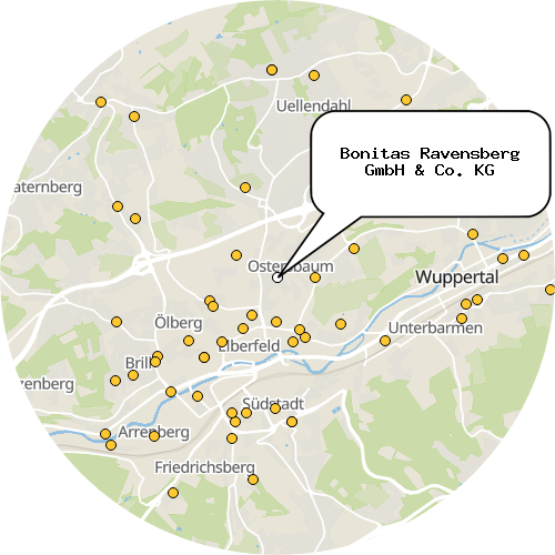 Kartenausschnitt für die Firma Bonitas Ravensberg GmbH & Co. KG
