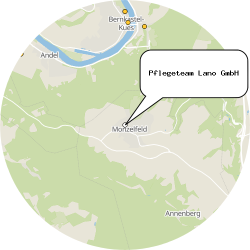 Kartenausschnitt für die Firma Pflegeteam Lano GmbH