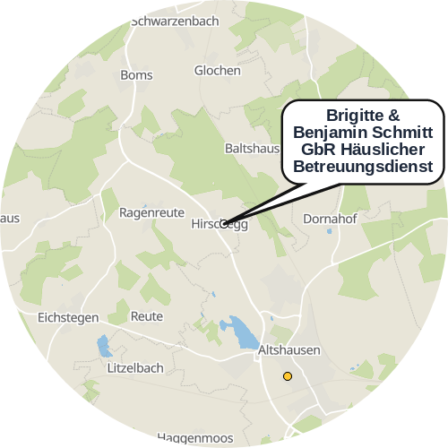 Kartenausschnitt für die Firma Brigitte   & Benjamin Schmitt GbR  Häuslicher Betreuungsdienst
