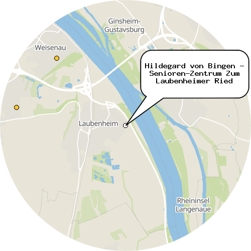 Kartenausschnitt für die Firma Hildegard von Bingen - Senioren-Zentrum Zum Laubenheimer Ried