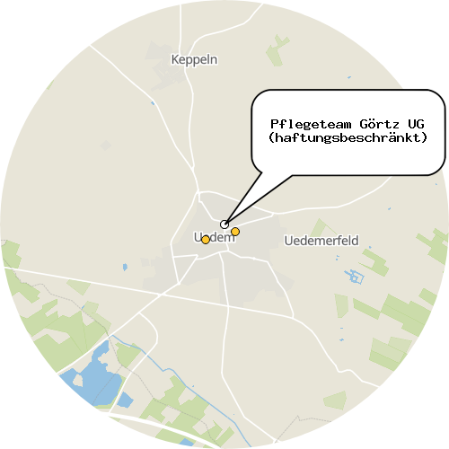 Kartenausschnitt für die Firma Pflegeteam Görtz UG (haftungsbeschränkt)
