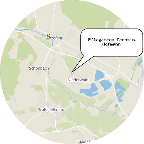 Kartenausschnitt für die Firma Pflegeteam Cerstin Hofmann