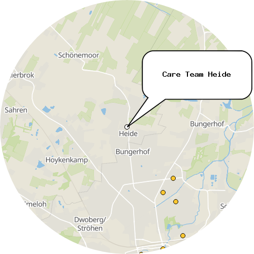 Kartenausschnitt für die Firma Care Team Heide